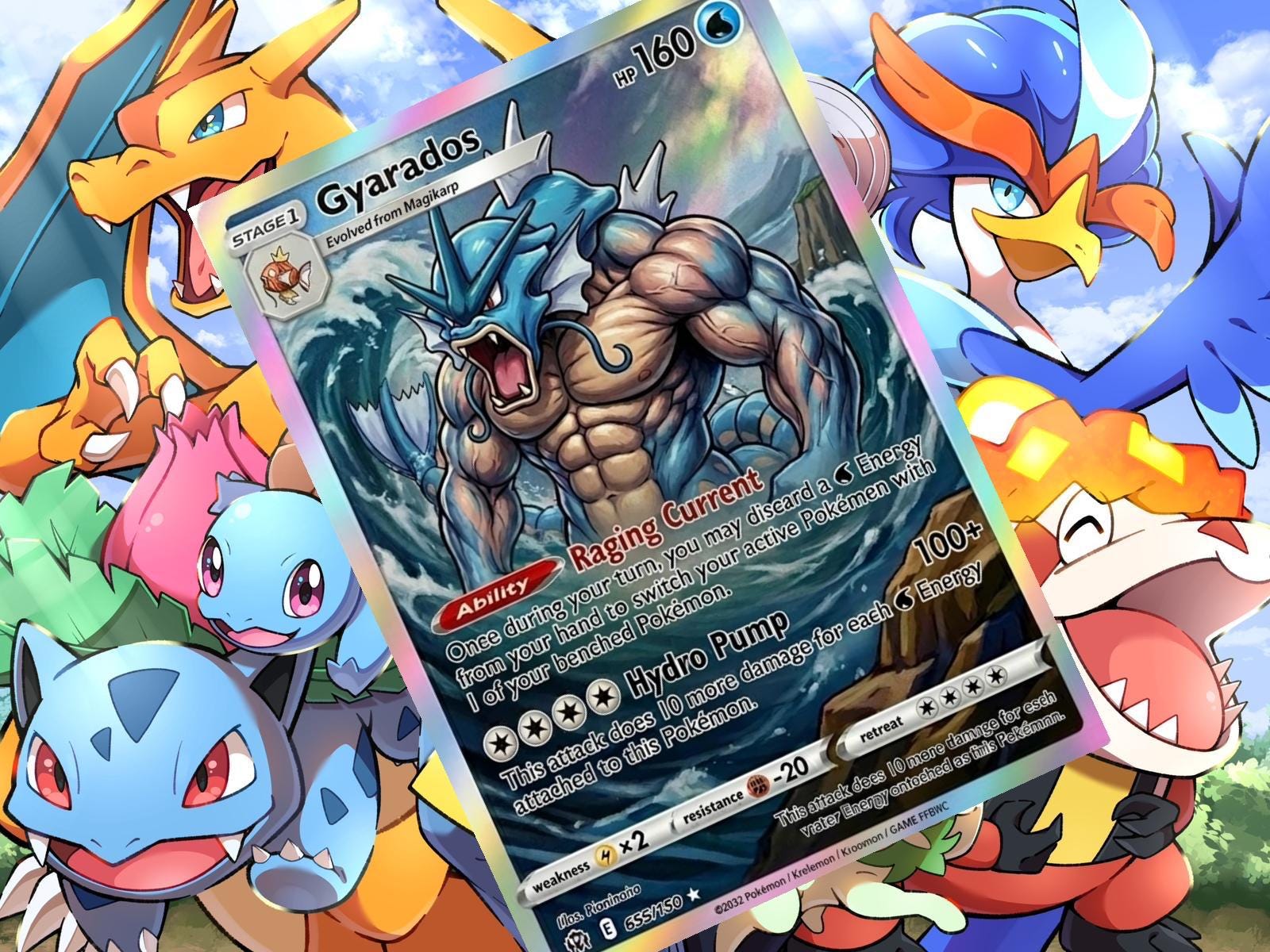gyarados v pokemon card – Japan Pop Mart Evolves from null Type Gyarados V Ex Gx Vsstar