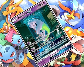 Mewtwo Gx v ex vstar custom card holographic