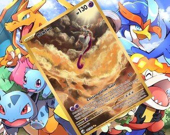 Mewtwo V ex gx vstar custom card holographic