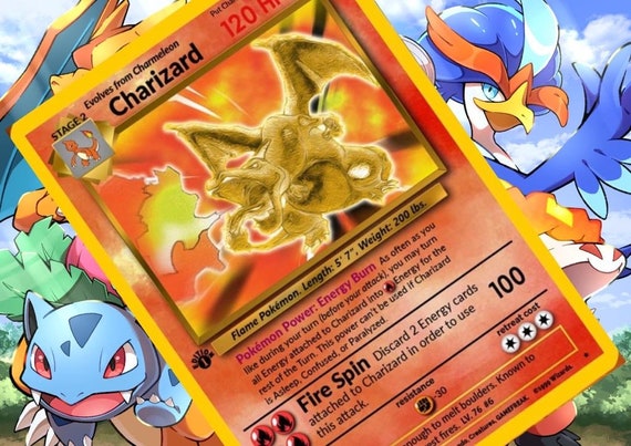 Charizard V Vsstar Pokemon Custom Card Holographic - Etsy Charizard V Vsstar Pokemon Custom Card Holographic - Etsy