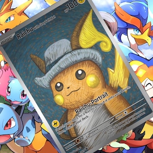 Raichu met grijze vilten hoed gx V vstar pokemon aangepaste kaart holografisch