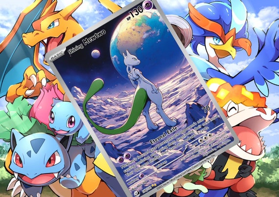 Buy Shining Mewtwo V Ex Gx Vstar Pokemon Custom Card