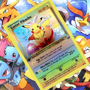 Ostern Pikachu Gx Vmax Pokemon benutzerdefinierte Karte holographisch
