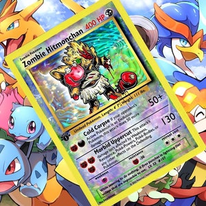 Zombie Hitmonchan Gx Vmax pokemon carte personnalisée holographique