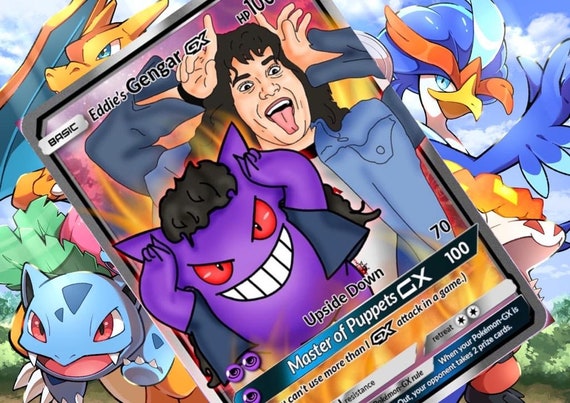 Eddie's Gengar gx V vsstar pokemon custom card holographic Eddie's Gengar gx V vsstar pokemon custom card holographic