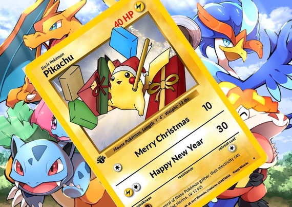 クリスマスピカチュウGX vsstarポケモンカスタムカードホロ