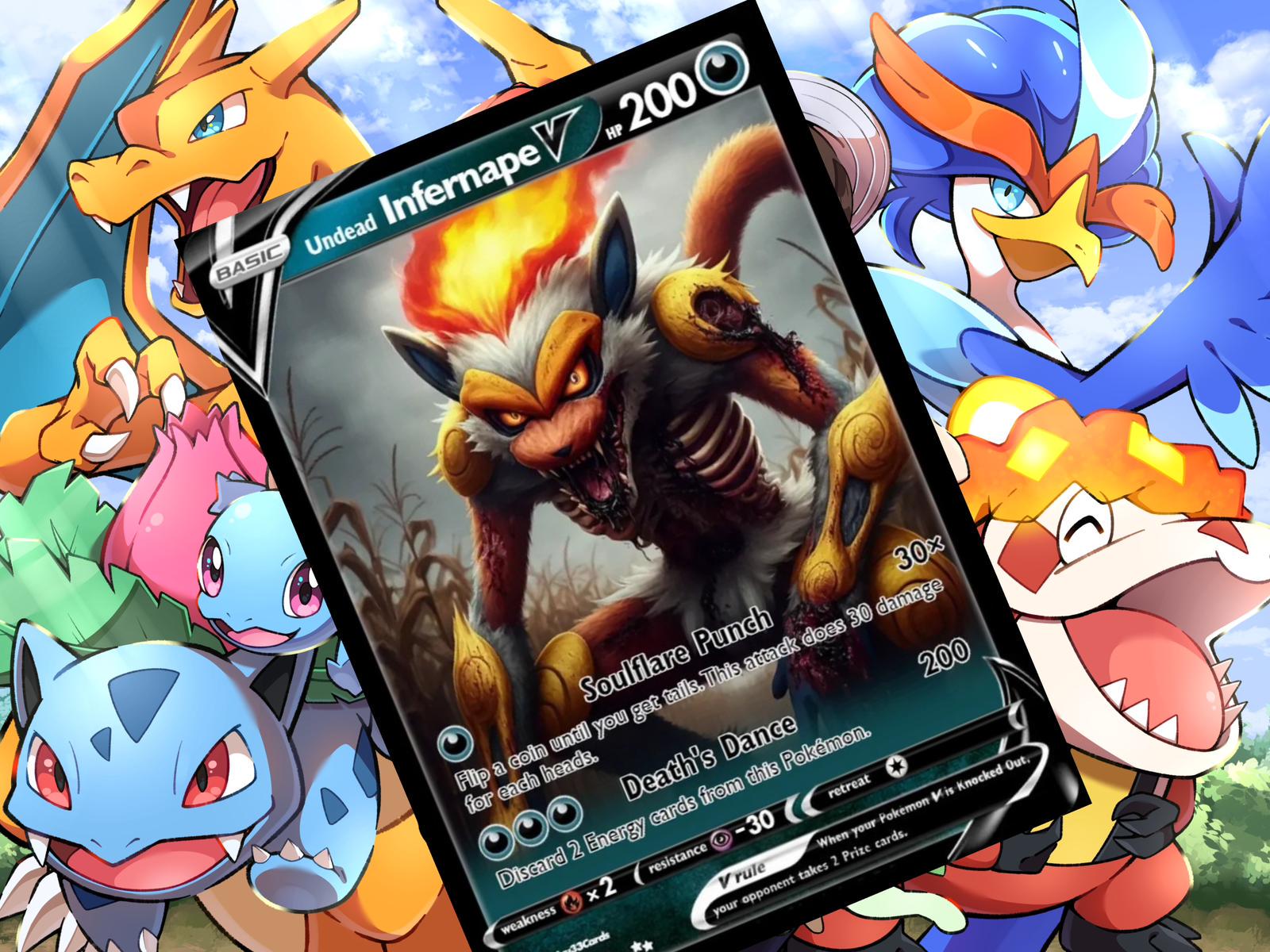 Infernape Ex - Etsy Infernape Ex - Etsy