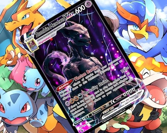 Zombie Mewtwo Vmax Vstar Pokemon Custom Card Holographic - Etsy