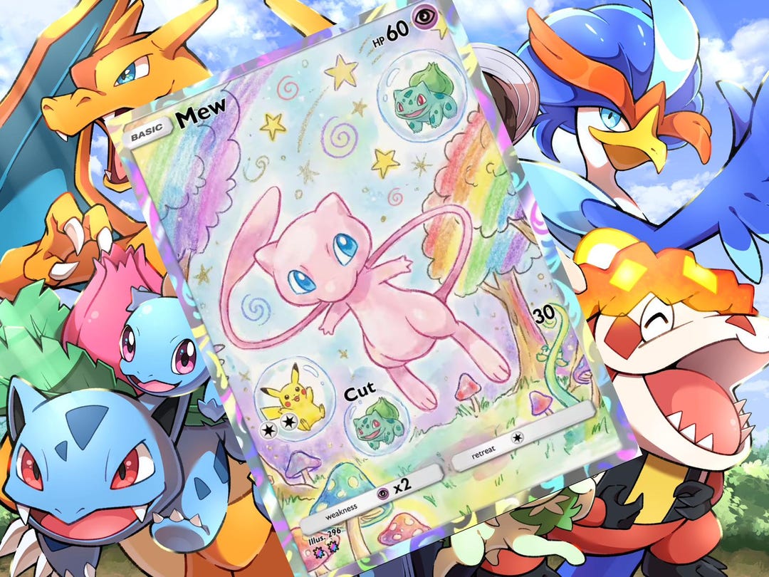 Mew V Ex Gx Vsstar Pokemon Custom Card Holographic - Etsy