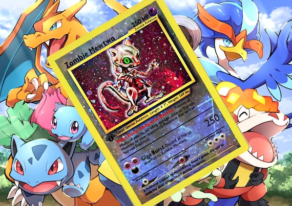 Zombie Mewtwo V Gx Vstar Ex Pokemon Custom Card Holographic - Etsy Denmark