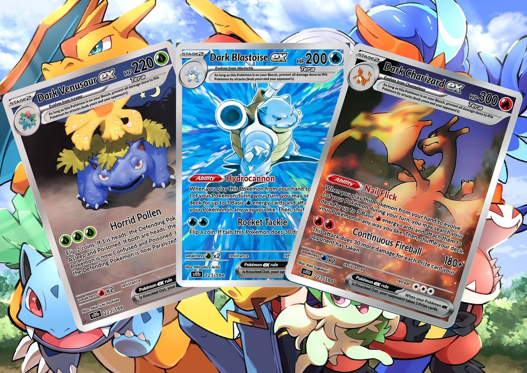 thumbnail image 2 of Shiny Charizard Blastoise Venusaur Gigantamax Background Dark Skies – Pokémon GO (POGO) 2 of 4