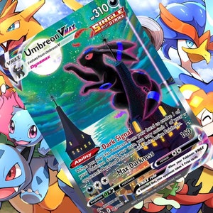 Umbreon Vmax ex gx vstar pokemon aangepaste kaart holografisch