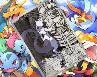 Mewtwo V ex gx vstar custom card holographic
