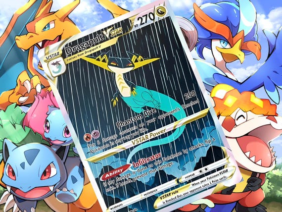 dragapult v pokemon card value Dragapult Vmax (197/192) – GoldenFishGames main image 1