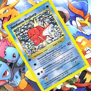 Carta personalizada de Pokémon Magikarp holográfica