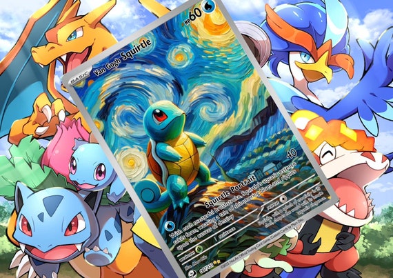 ヴァン・ゴッホ ゼニガメV EX GX VSTAR ポケモン カスタムカード ホロ