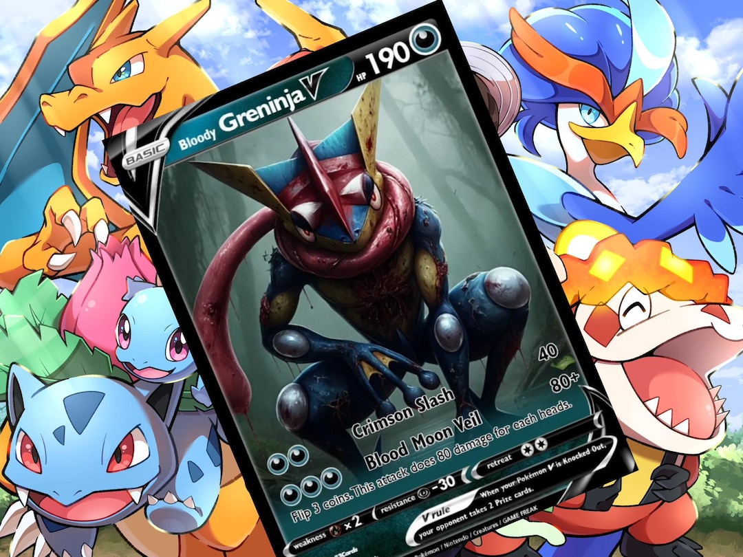 greninja v pokemon card Fusion Strike 073/264 Holo Ultra Rare Near Min Evolves from null Type Pokmon TCG: Greninja V-UNION Special