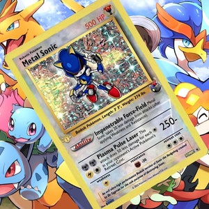 Carta personalizada de Pokémon Metal Sonic holográfica