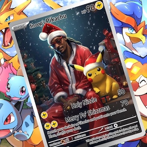 Snoop's Pikachu ex gx Vstar V Max pokemon custom card holographic