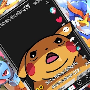 Tik tok Pikachu gx V vsstar pokemon carta personalizada holográfica