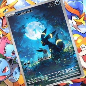 Umbreon V ex gx vstar Pokemon benutzerdefinierte Karte holographisch