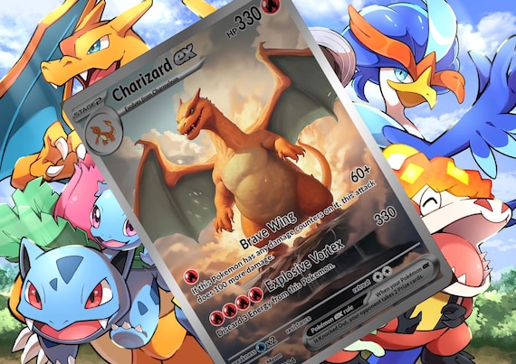 mega charizard gx custom pokemon card Charizard gx V vsstar pokemon custom card holographic