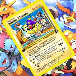 Pikachu & Friends Gx pokemon custom card holographic