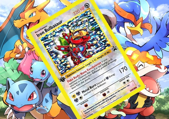 Iron Bulbasaur Gx Vmax Pokemon Custom Card Holographic - Etsy