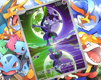 Mewtwo V ex gx vstar custom card holographic