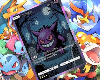 Gengar V Ex Gx Vsstar Pokemon Custom Card Holographic - Etsy
