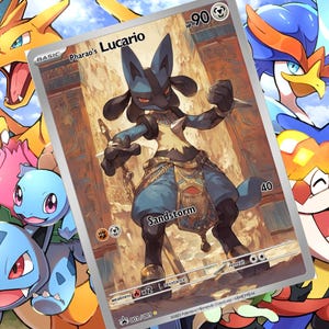 Pharaos Lucario V ex gx vstar Pokemon Custom Karte holographisch