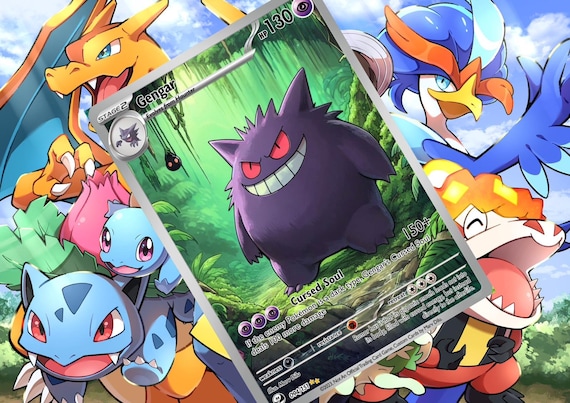 Gengar V Ex Gx Vsstar Pokemon Custom Card Holographic - Etsy Israel