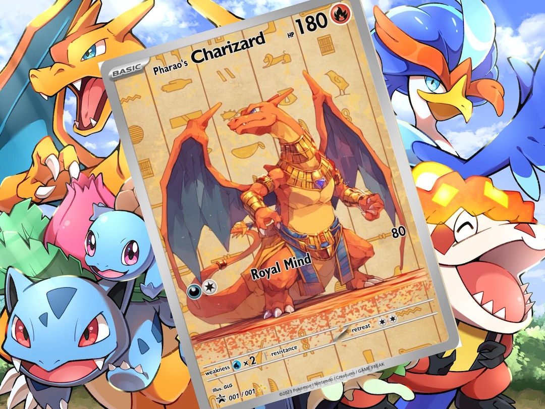 ファラオのリザードンV EX GX VSTAR ポケモン カスタムカード ホロ