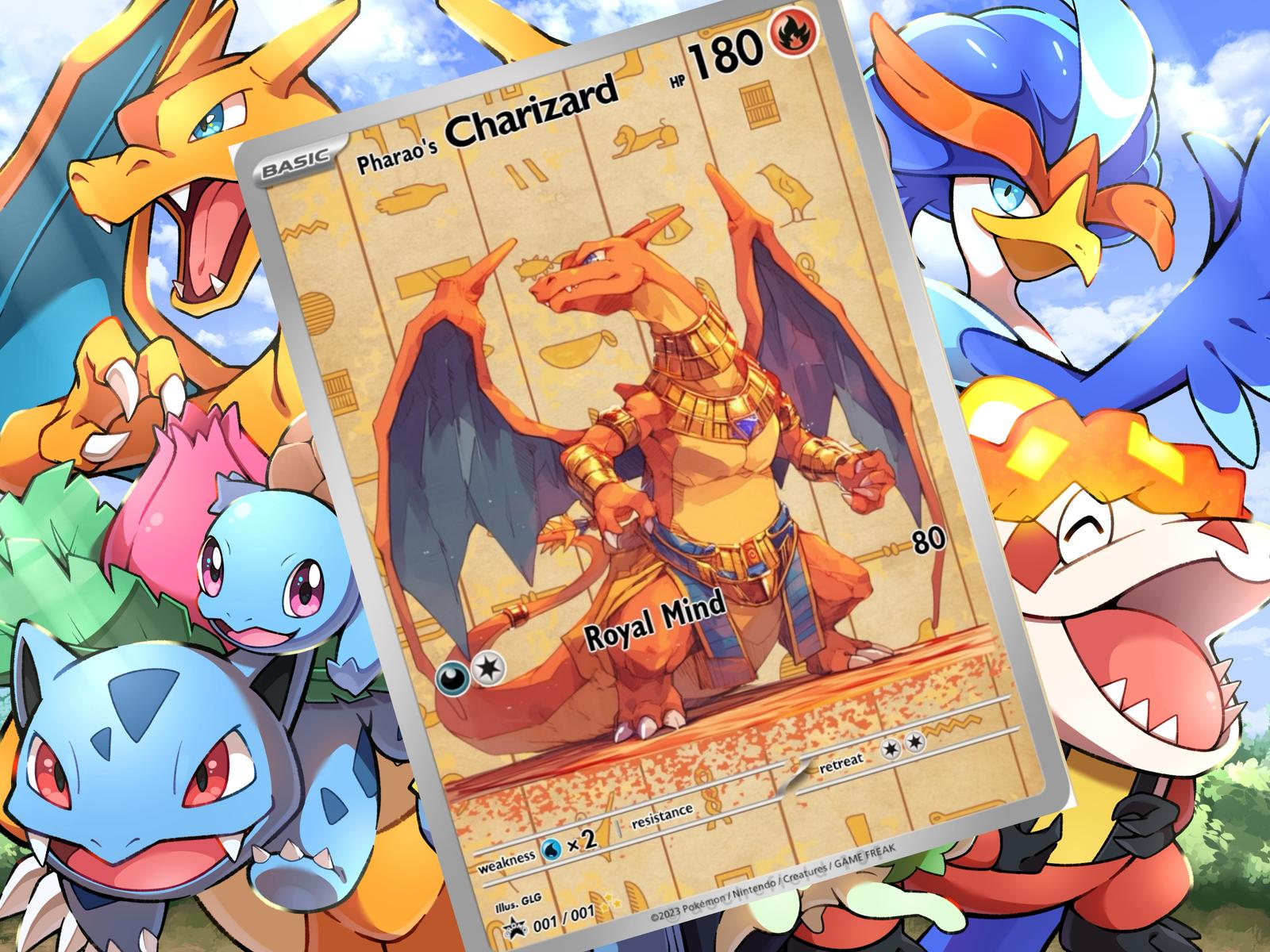 ファラオのリザードンV EX GX VSTAR ポケモン カスタムカード ホロ