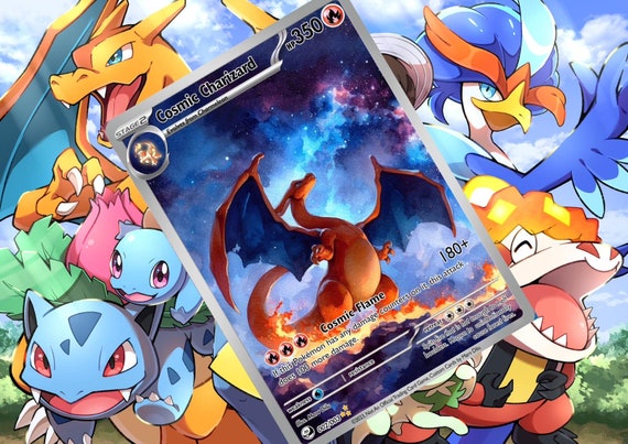 コズミックリザードンV EX GX VSTAR ポケモン カスタムカード ホロ