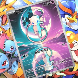 Mew V ex gx vsstar pokemon aangepaste kaart holografisch