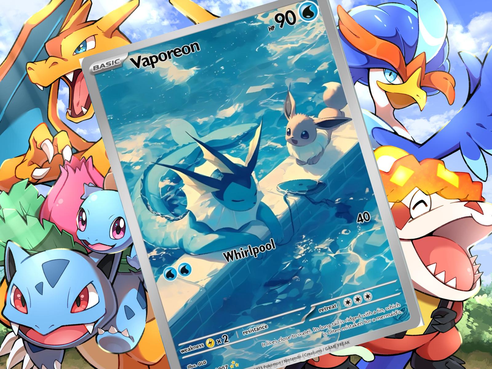 Vaporeon Card Binder - Etsy Israel