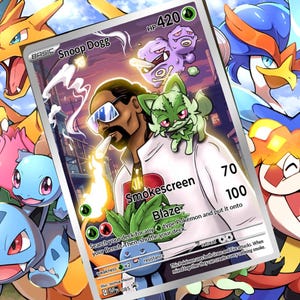 Tarjeta holográfica personalizada de Pokémon Snoop Dogg ex gx Vstar V Max