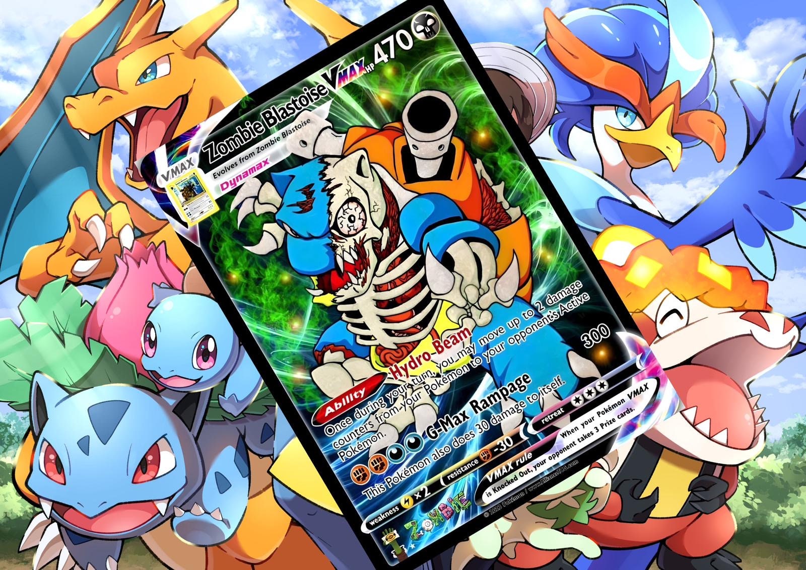Buy Zombie Blastoise Vmax Gx Vstar Ex Pokemon Custom Card