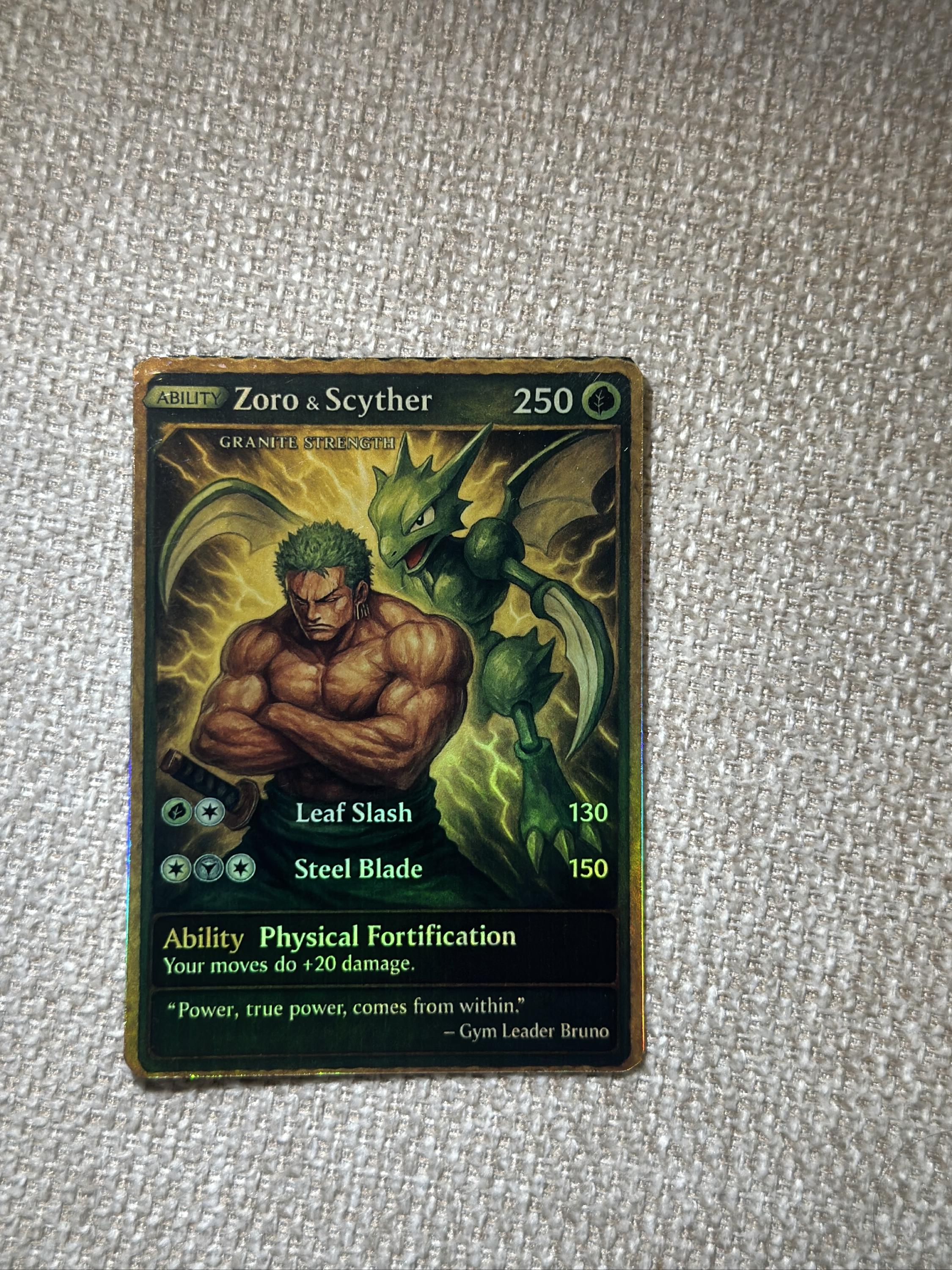 Zoro & Scyther One Piece X Pokemon Custom Card Holographic - Etsy