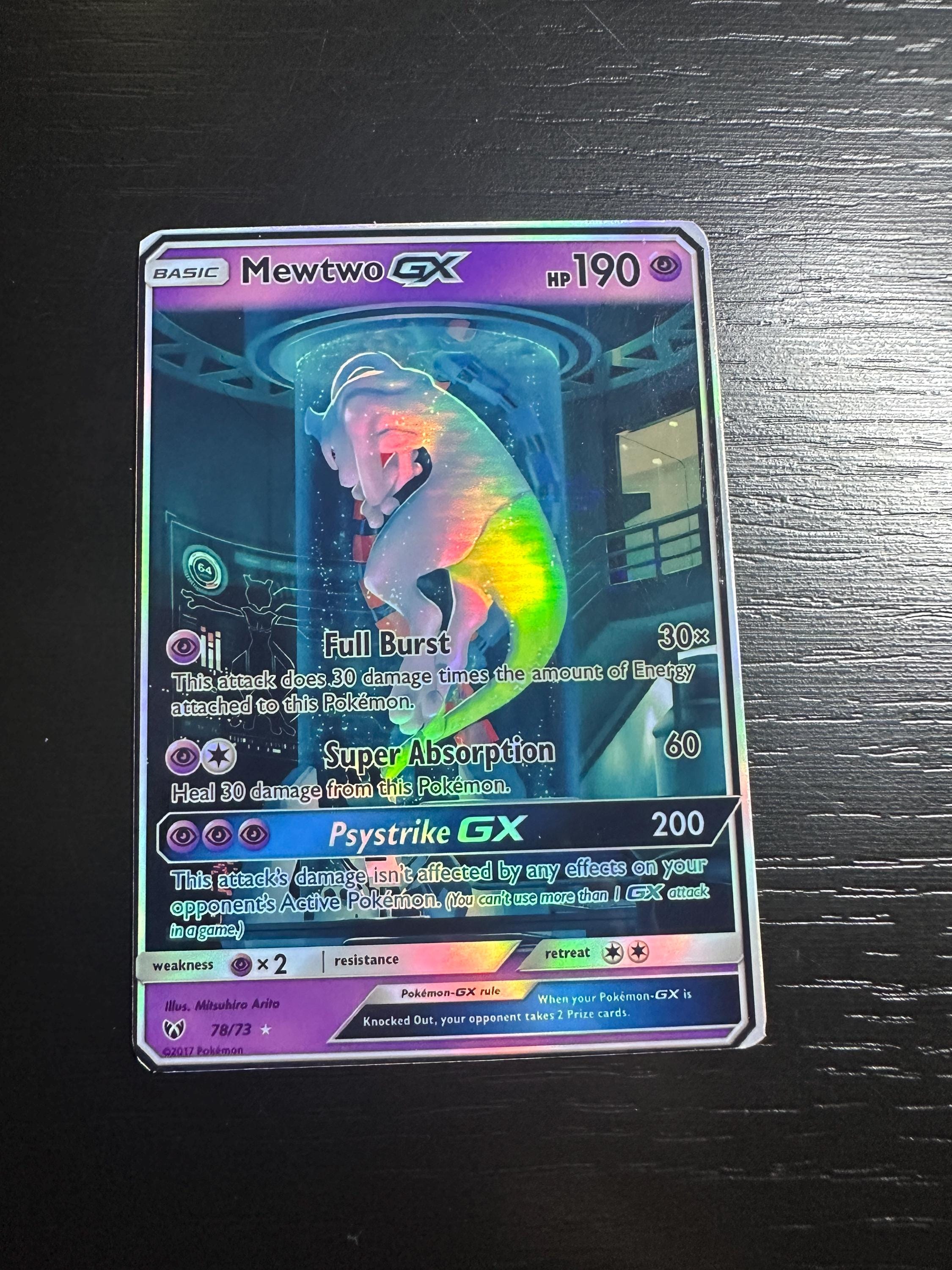 Mewtwo Gx V Ex Vstar Pokemon Custom Card Holographic - Etsy