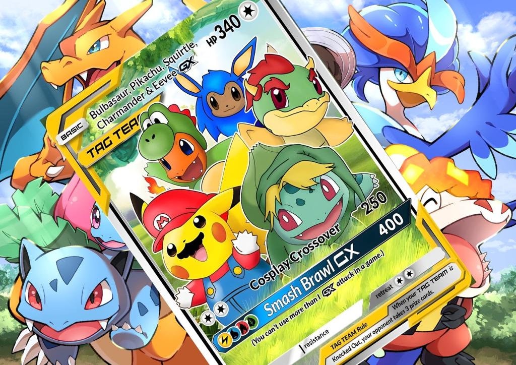 Pikachu Bulbasaur Squirtle Charmender Eevee Tag Team Vstar Etsy