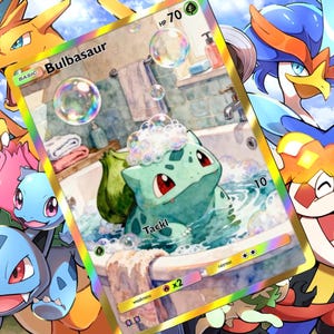 Bulbasaur V ex gx vstar custom card holographic