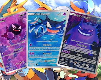 dark haunter pokemon card Lv.18 No.093 Common Old Back 1997 NM Japanes its spectral design and holographic shimmer making it a standout piece from the final set of the Neo Series Dark Haunter 36/105 Neo Destiny