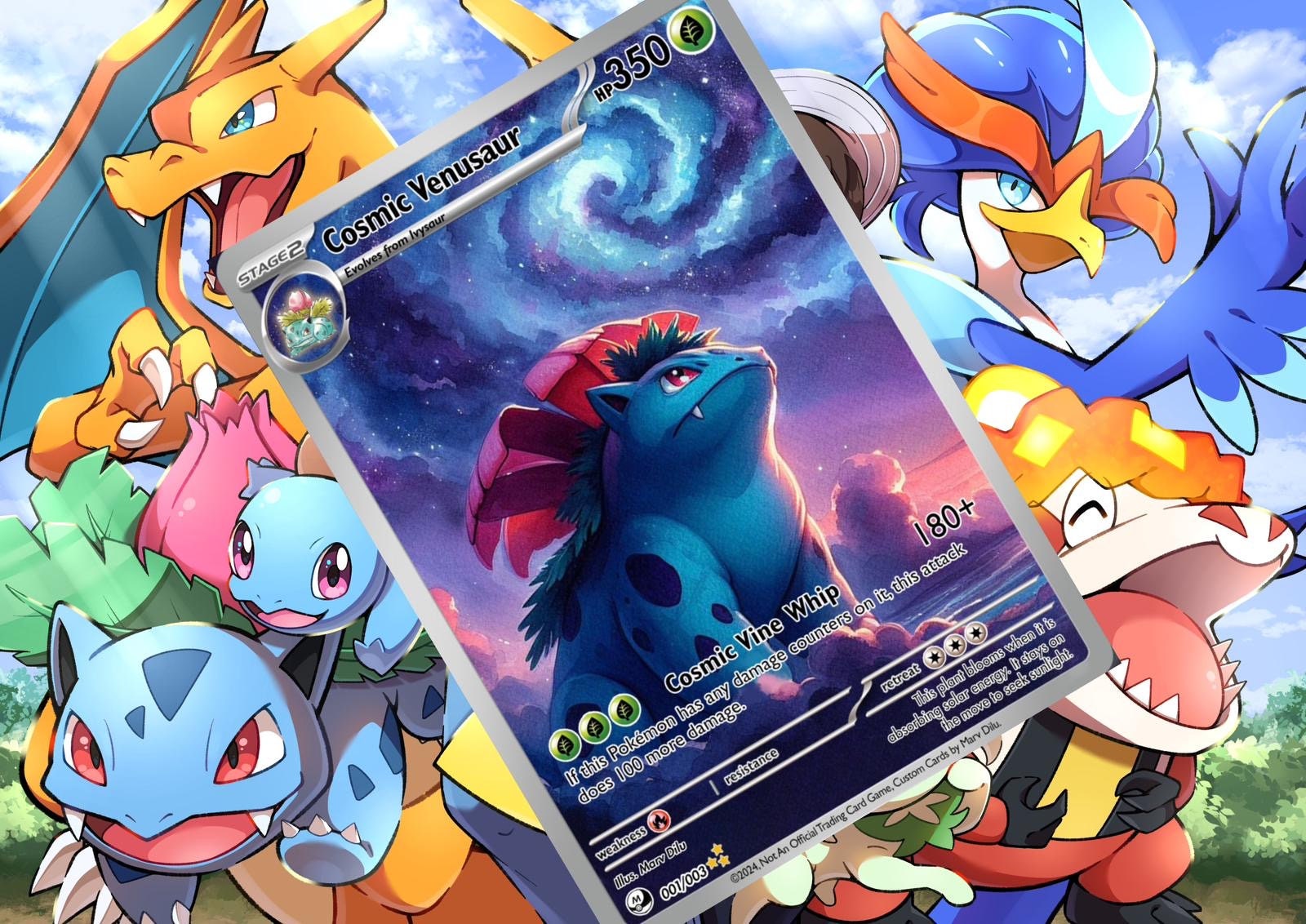 Cosmic Venusaur V Ex Gx Vstar Pokemon Custom Card Holographic - Etsy
