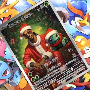 Snoop's bulbasaur gx vsstar pokemon carte personnalisée holographique