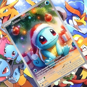 Tarjeta personalizada holográfica de Pokémon VEX GX vstar de Navidad Squirtle V