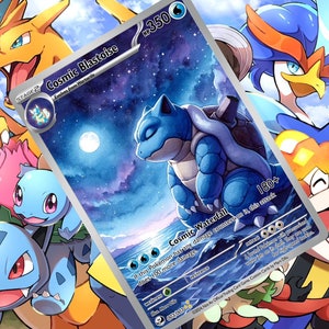 Cosmic Blastoise V ex gx vstar Pokemon benutzerdefinierte Karte holographisch
