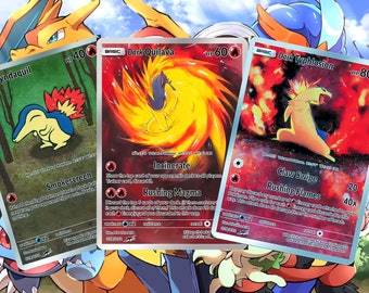 pokemon quilava card Dark Cyndaquil Quilava Typhlosion Gx V Vstar Pokemon Custom Card  Holographic