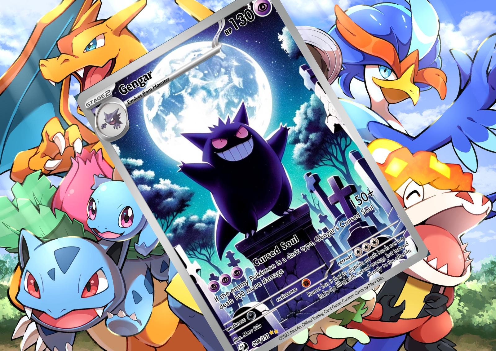 Gengar V Ex Gx Vsstar Pokemon Custom Card Holographic - Etsy Israel